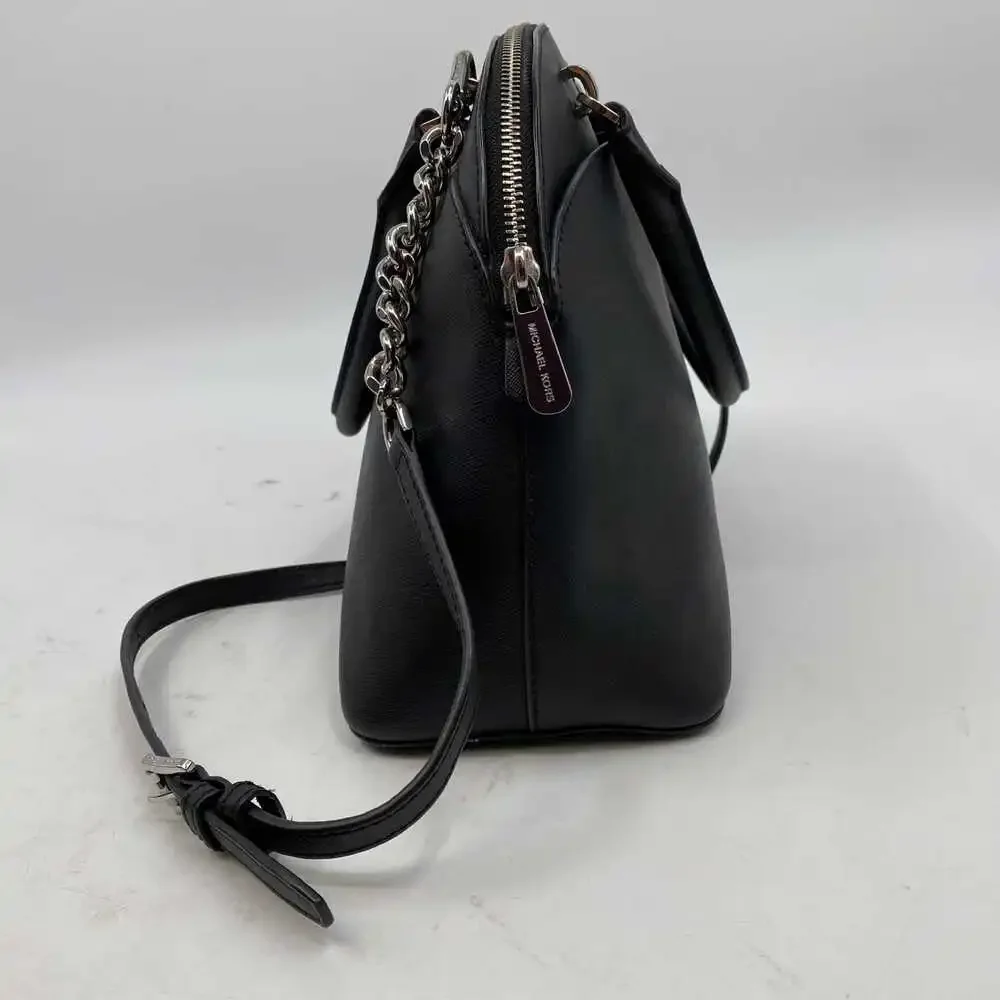 Michael Kors Black Leather Crossbody Bag | OS Regular